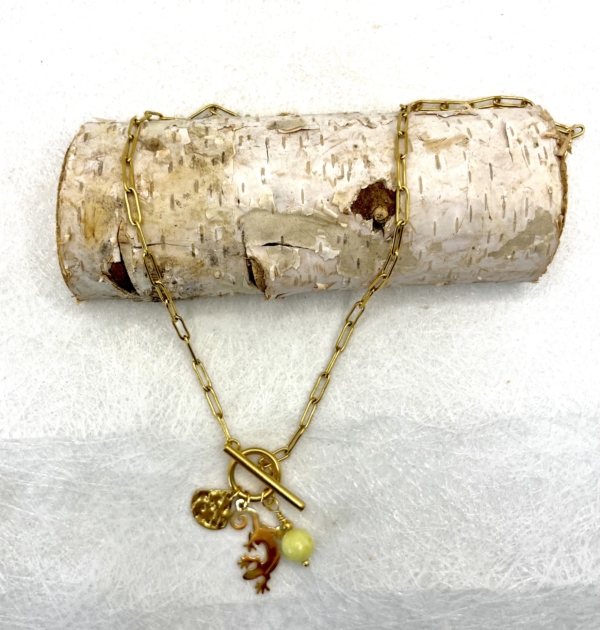 Collier Salamandre vert