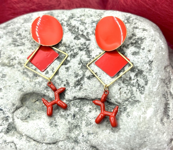 Boucles Chiens rouge
