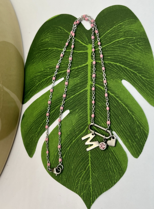 Collier "M"aman rose