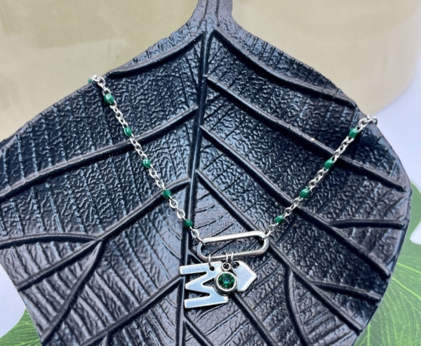 Collier "M"aman vert sapin