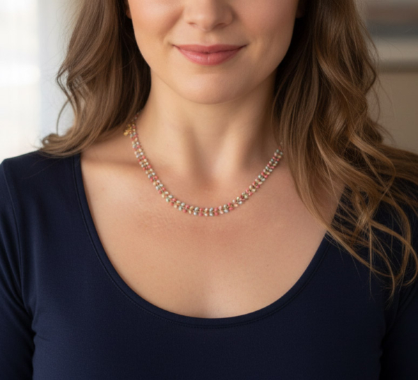 Collier épis pastel – Image 2