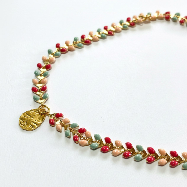 Collier épis pastel
